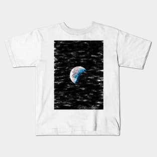 Partial Moon In the Shadow Of The Earth. For Moon Lovers. Kids T-Shirt